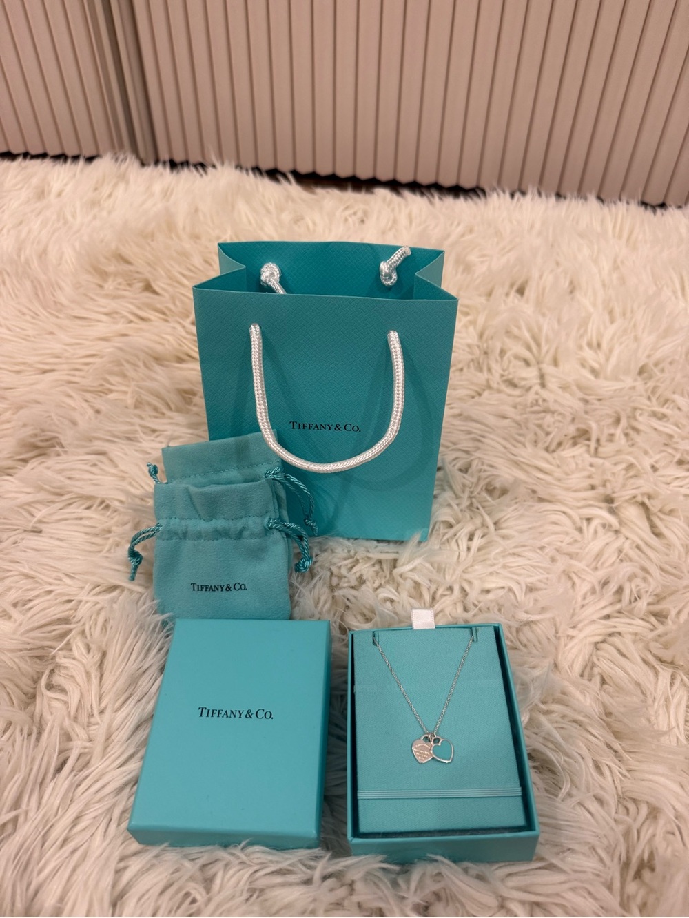 Tiffany & Co. Sterling Heart Charm Necklace in Tiffany Blue